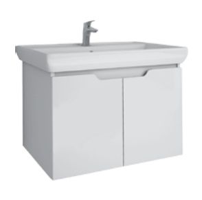 Тумба под раковину Dreja Q (D) 99.1002 70 см  подвесная Белый глянец